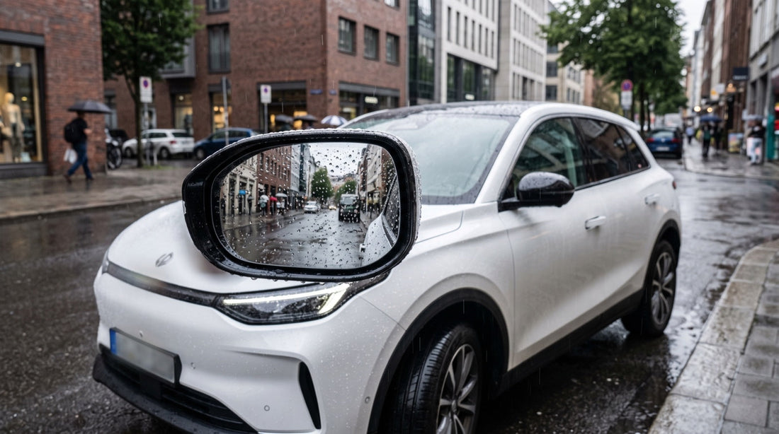 Leapmotor C10 side mirror in rainy weather