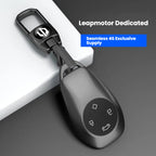 Leather Car Key Case Cover for Leapmotor C11 C10 T03 C01 C16 B10 Key Fob Protective Shell Luxury Auto Accessories
