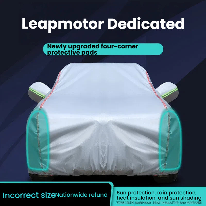 Telo Copriauto Completo per Leapmotor C01 C16 C10 C11 T03 B01 B10 Protezione Solare UV Pioggia Impermeabile Isolamento Termico Copertura Veicolo