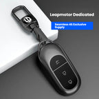 Leather Car Key Case Cover for Leapmotor C11 C10 T03 C01 C16 B10 Key Fob Protective Shell Luxury Auto Accessories