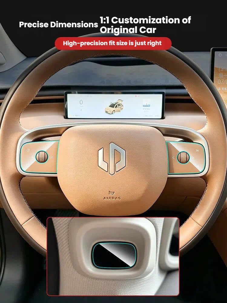 TPU Steering Wheel Button Protective Film for Leapmotor C10 C11 C16 D19 D99 Car Interior Modification Accessories