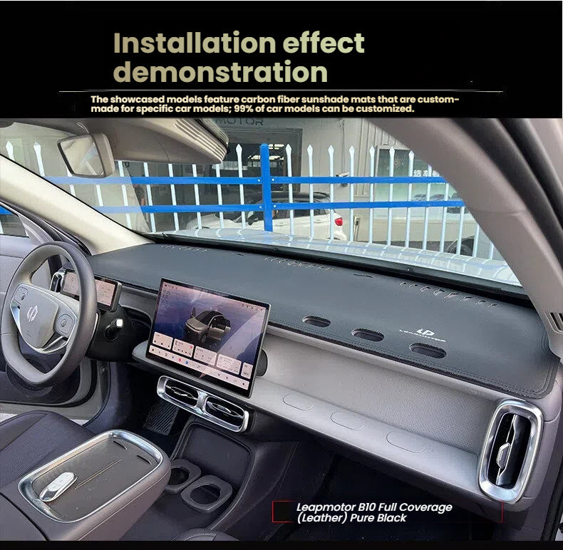 Copertura parasole per cruscotto Leapmotor B10 Tappetino cruscotto in pelle a copertura totale Protezione UV Isolamento termico Accessorio per interni auto
