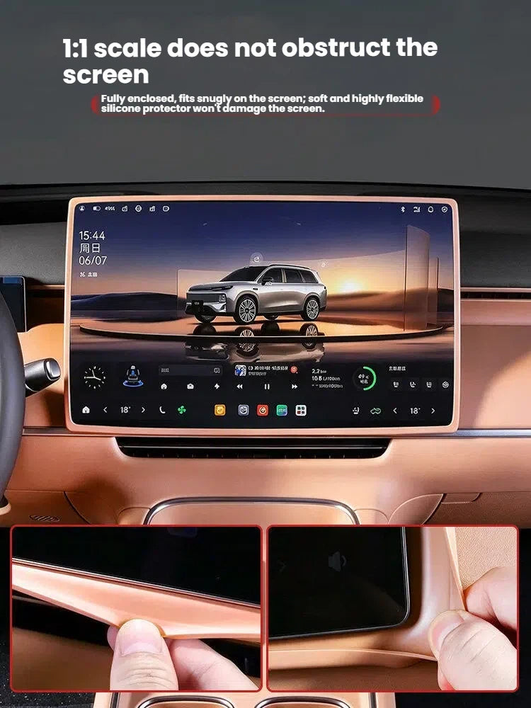 Silicone Center Console Screen Protector Cover for Leapmotor C10 C16 D19 D99 Car Interior Accessories Touch Screen Protective Case