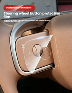 TPU Steering Wheel Button Protective Film for Leapmotor C10 C11 C16 D19 D99 Car Interior Modification Accessories