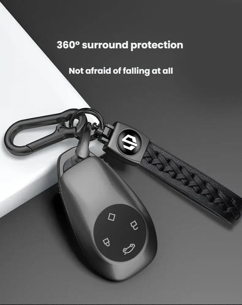 Leather Car Key Case Cover for Leapmotor C11 C10 T03 C01 C16 B10 Key Fob Protective Shell Luxury Auto Accessories
