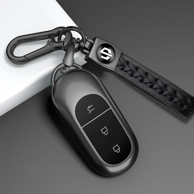 Leather Car Key Case Cover for Leapmotor C11 C10 T03 C01 C16 B10 Key Fob Protective Shell Luxury Auto Accessories