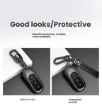 Leather Car Key Case Cover for Leapmotor C11 C10 T03 C01 C16 B10 Key Fob Protective Shell Luxury Auto Accessories