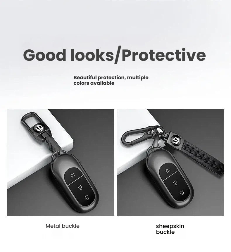 Leather Car Key Case Cover for Leapmotor C11 C10 T03 C01 C16 B10 Key Fob Protective Shell Luxury Auto Accessories