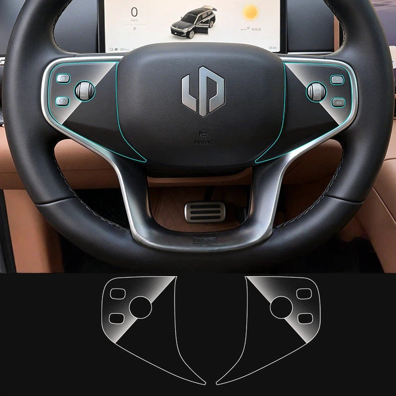TPU Steering Wheel Button Protective Film for Leapmotor C10 C11 C16 D19 D99 Car Interior Modification Accessories