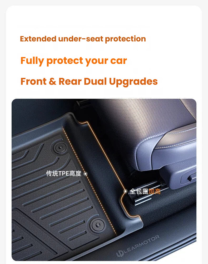 TPE Full Coverage Car Floor Mats for Leapmotor D19 A10 B01 B10 C11 C16 Lafa5 C10 Custom Fit Waterproof Vehicle Interior Accessories