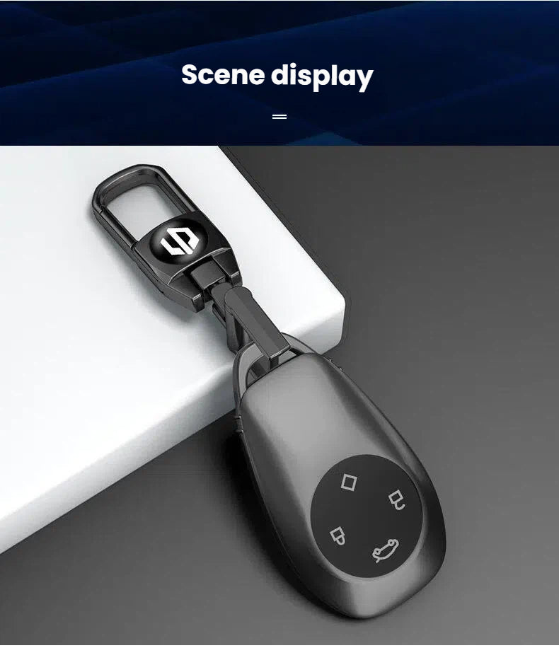 Leather Car Key Case Cover for Leapmotor C11 C10 T03 C01 C16 B10 Key Fob Protective Shell Luxury Auto Accessories