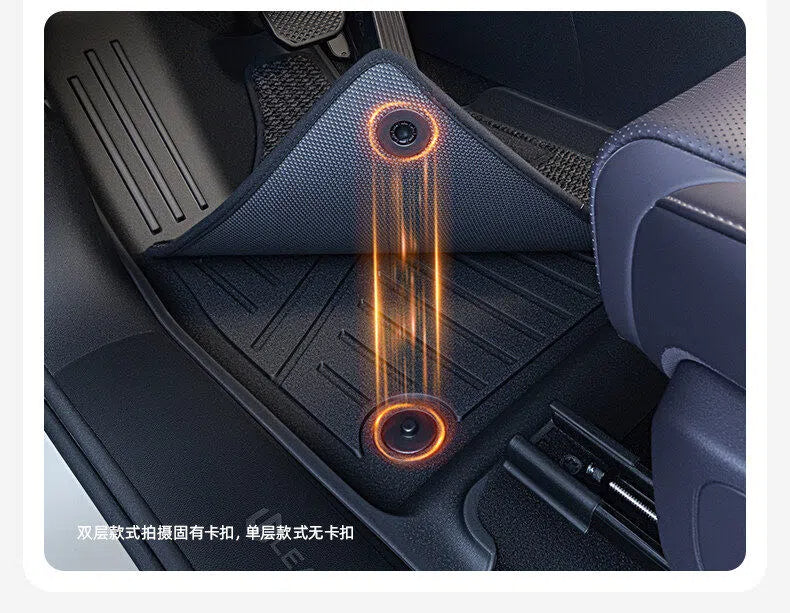 TPE Full Coverage Car Floor Mats for Leapmotor D19 A10 B01 B10 C11 C16 Lafa5 C10 Custom Fit Waterproof Vehicle Interior Accessories