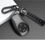 Leather Car Key Case Cover for Leapmotor C11 C10 T03 C01 C16 B10 Key Fob Protective Shell Luxury Auto Accessories