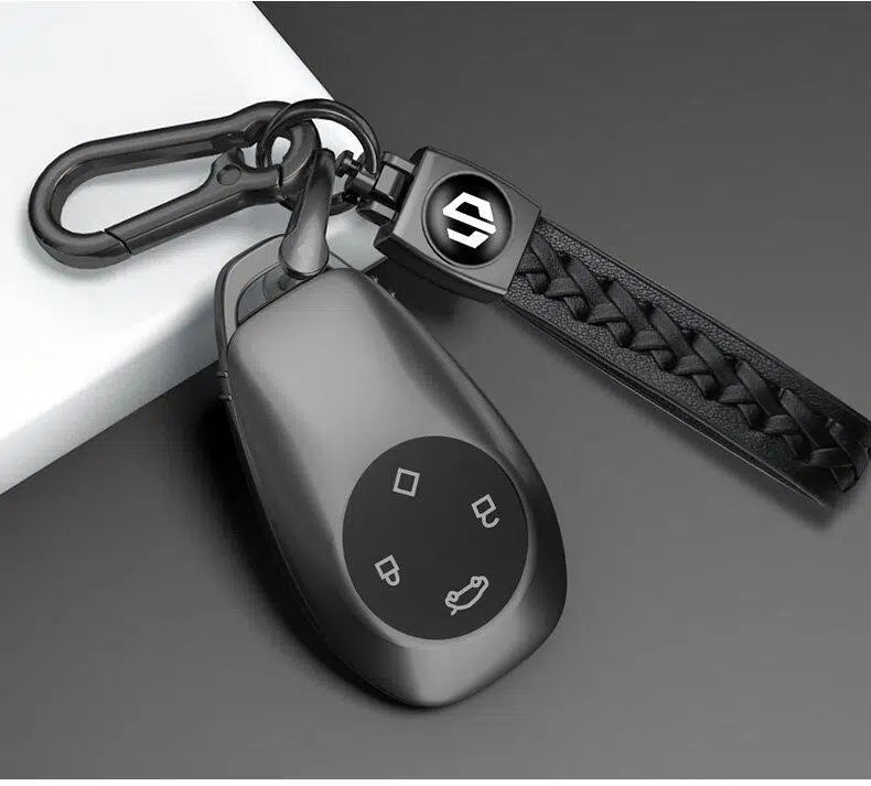 Leather Car Key Case Cover for Leapmotor C11 C10 T03 C01 C16 B10 Key Fob Protective Shell Luxury Auto Accessories