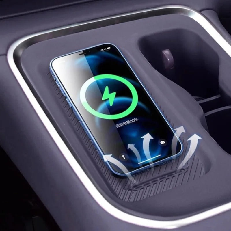 Leapmotor C10/B10/B05 Car Center Console Wireless Charging silicone Pad Cup holder Integrated Mat