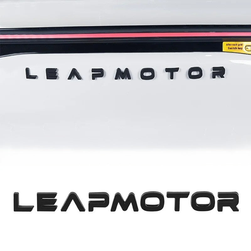 Leapmotor Blackened Car Emblem Letter Sticker - Leapmotor Accessories