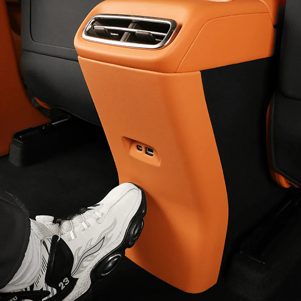 Leapmotor C10 Rear Air Conditioning Leather Anti Kick Cover - Leapmotor Accessories
