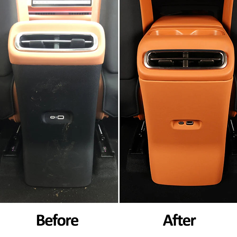 Leapmotor C10 Rear Air Conditioning Leather Anti Kick Cover - Leapmotor Accessories