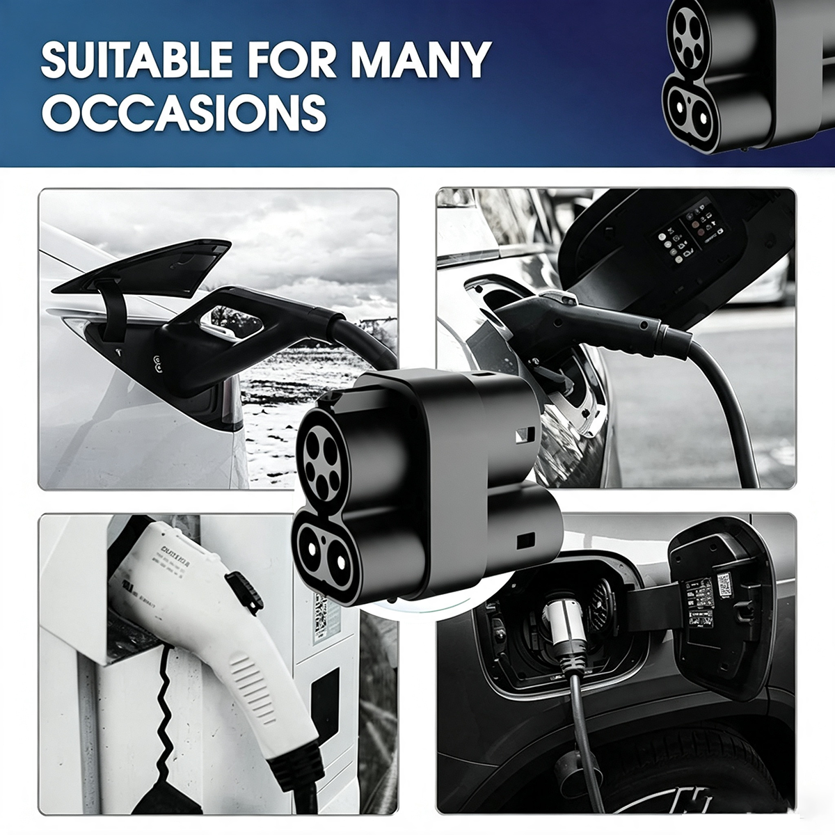 CCS1 to CCS2 DC EV Charging Adapter 250A 1000V