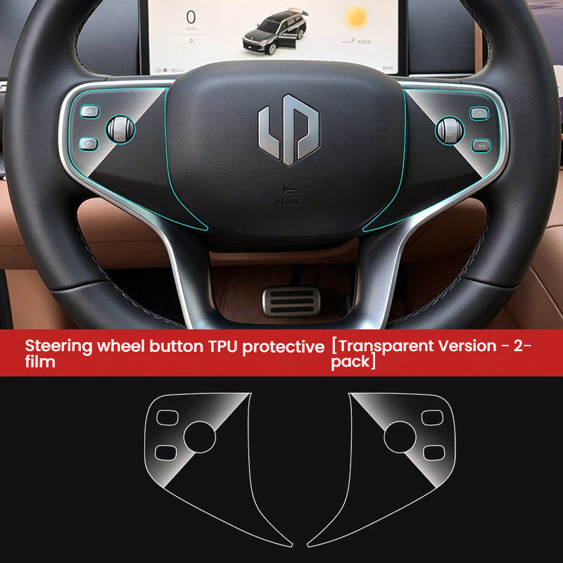 TPU Steering Wheel Button Protective Film for Leapmotor C10 C11 C16 D19 D99 Car Interior Modification Accessories