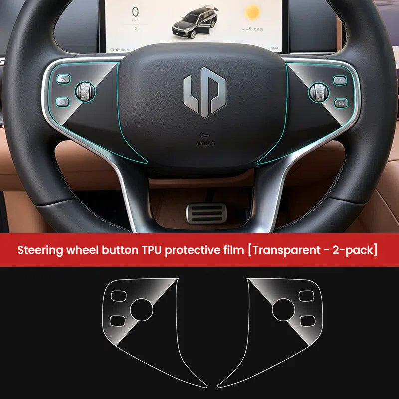 TPU Steering Wheel Button Protective Film for Leapmotor C10 C11 C16 D19 D99 Car Interior Modification Accessories