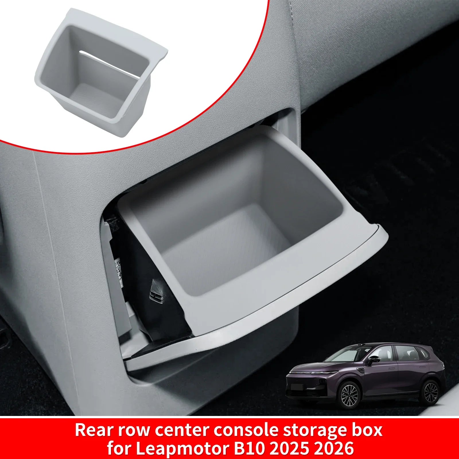 Leapmotor B10 2025 2026 Car Armrest Box Rear Storage Tray
