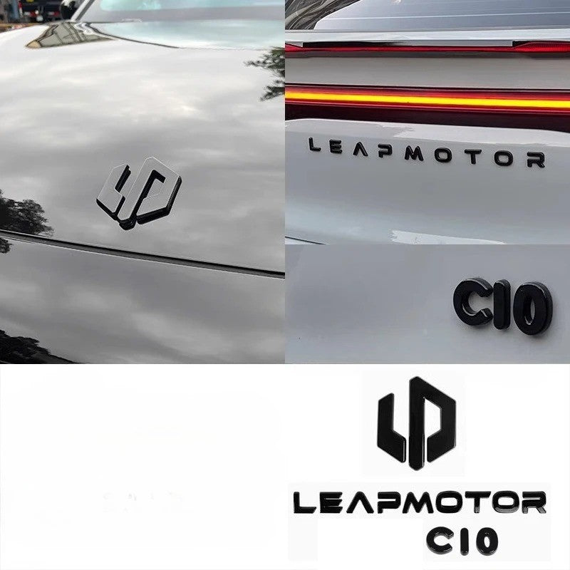 Leapmotor Blackened Car Emblem Letter Sticker - Leapmotor Accessories
