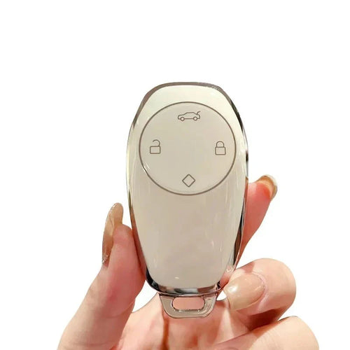 Car Carbon Fiber Leather Rope Keychain Key Ring For Leapmotor - Leapmotor Accessories