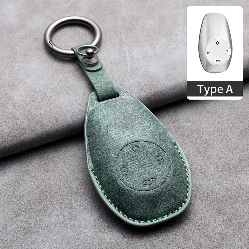 Leather Car Key Case Cover for Leapmotor - Leapmotor Accessories