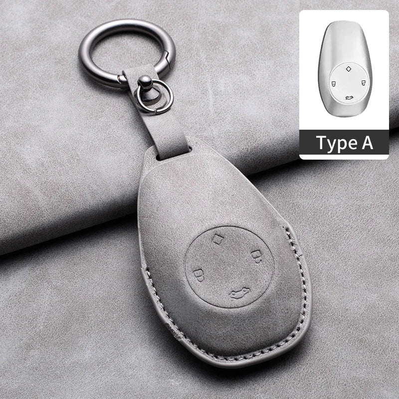 Leather Car Key Case Cover for Leapmotor - Leapmotor Accessories
