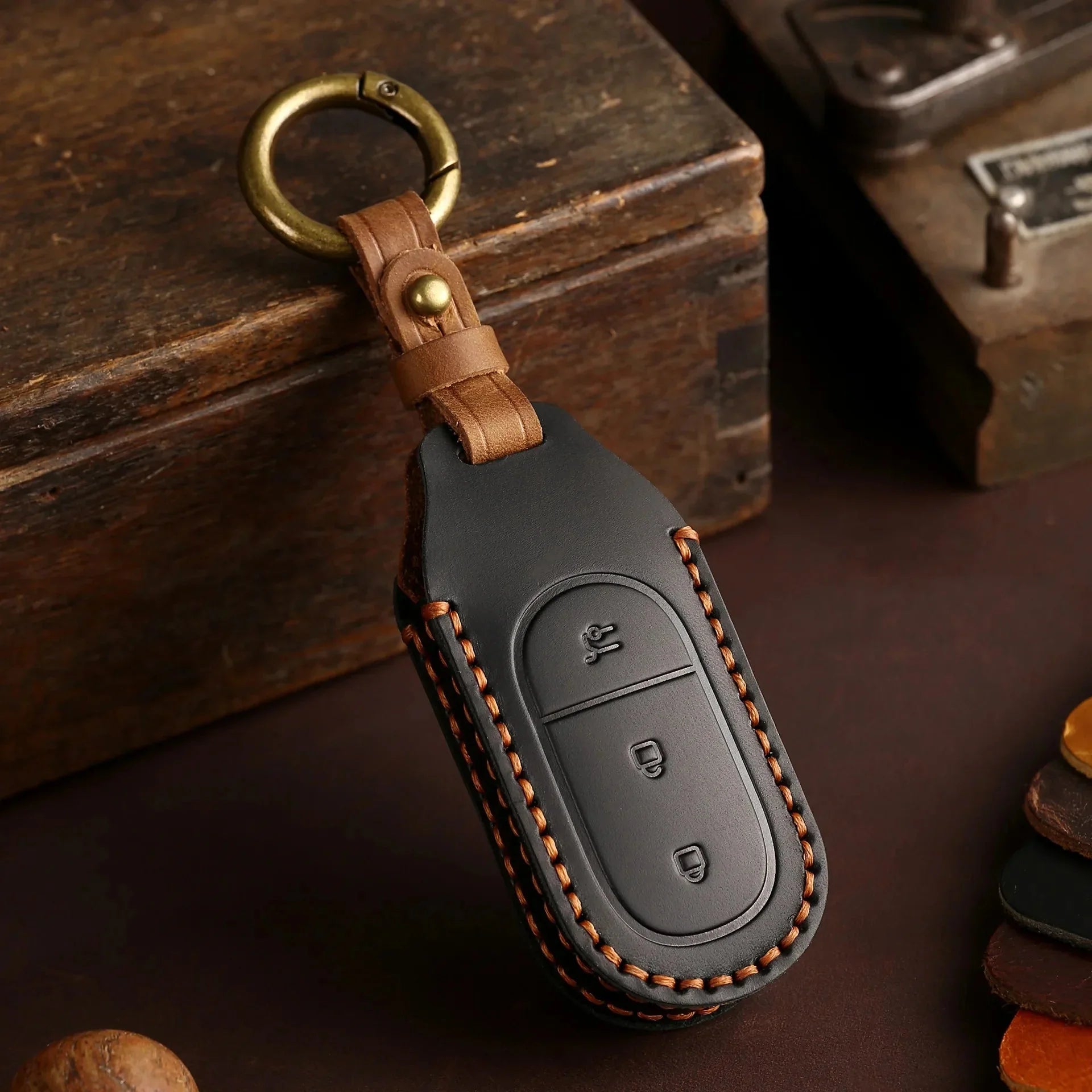 Leather Protector Holder Case Car Key Fob Cover Shell for Leapmotor - Leapmotor Accessories