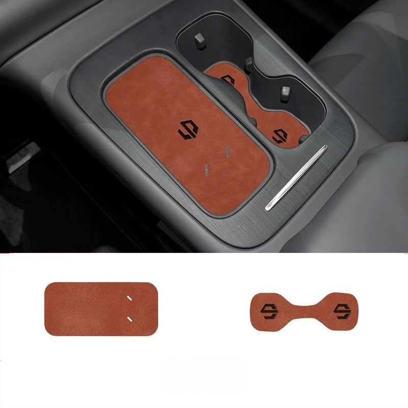Leapmotor C10 Car Cup Holder Coasters Leather Mat - Leapmotor Accessories