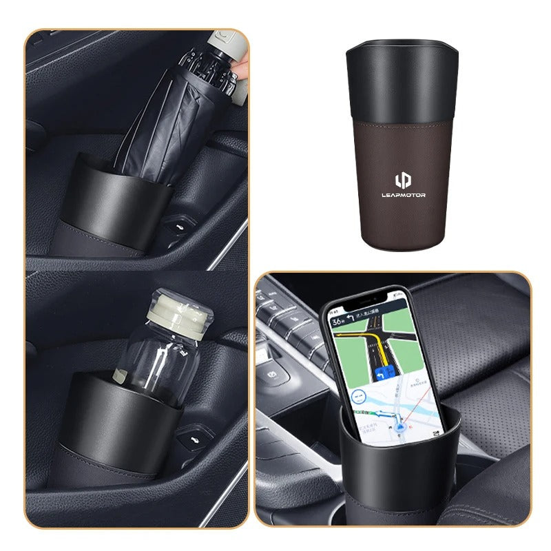 Car Trash Can Mini Leather Wather Cup - Leapmotor Accessories