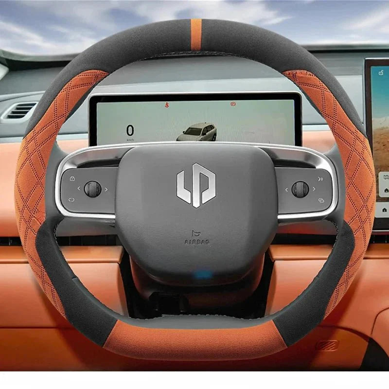 Suede Leather Car Steering Wheel Cover for Leapmotor C10 C16 - Leapmotor Accessories